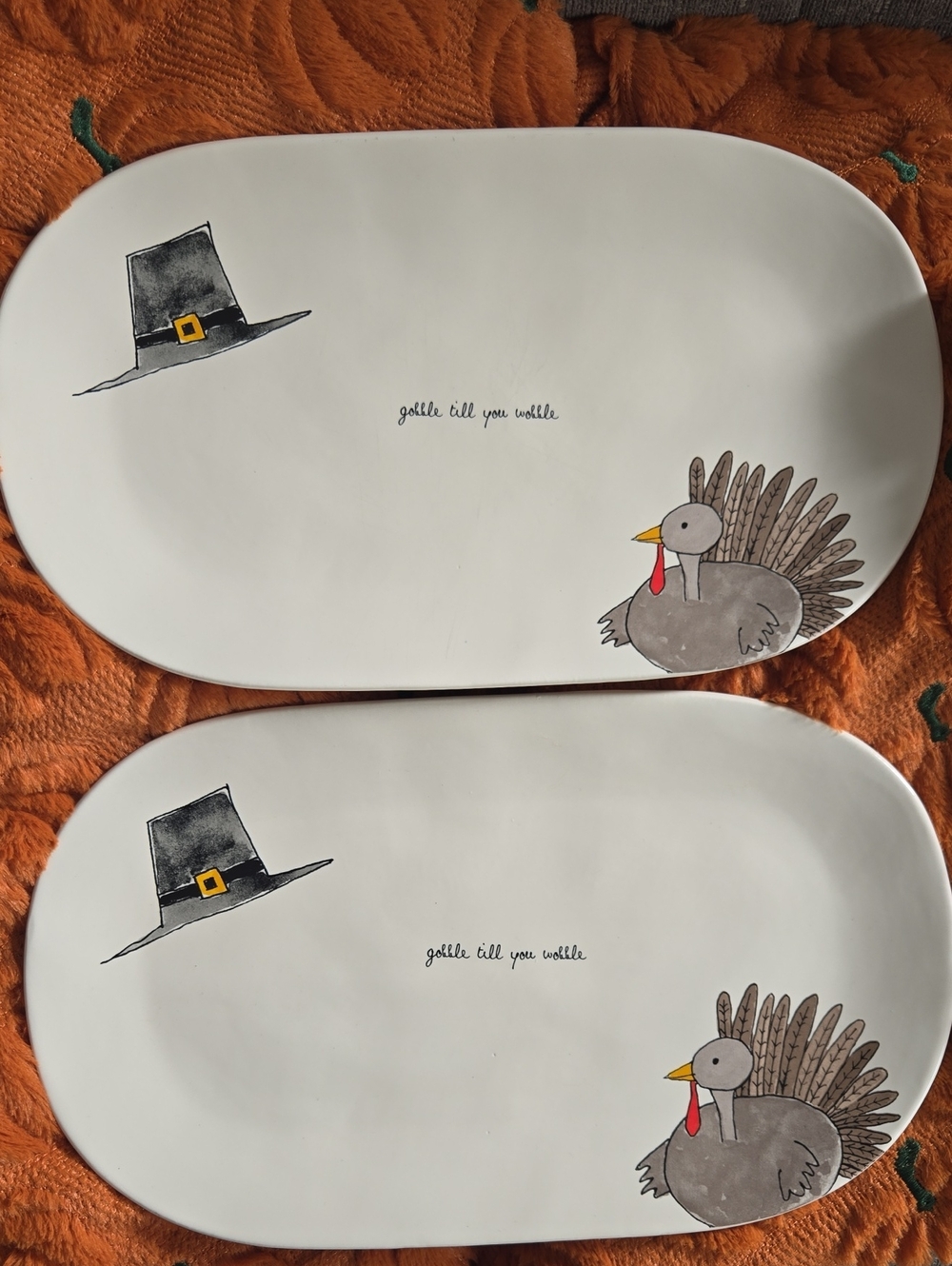 Rae Dunn Artisan Collection By Magenta Thanksgiving Turkey Serving Platters